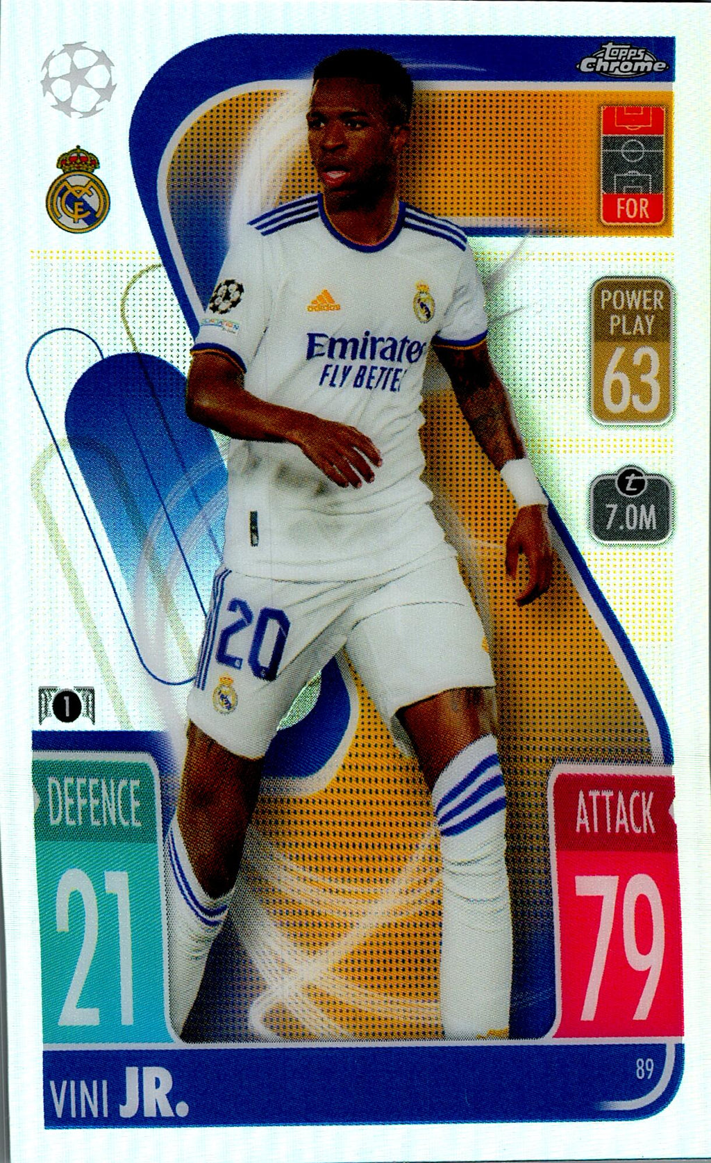 TOPPS CHROME MATCH ATTAX 2022/2023 VINI JR. Nº89