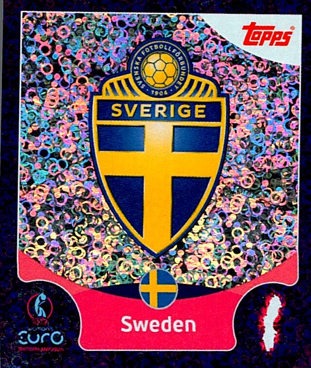TOPPS WOMEN´S EURO SWITZERLAND 2025 ESCUDO SWEDEN Nº19