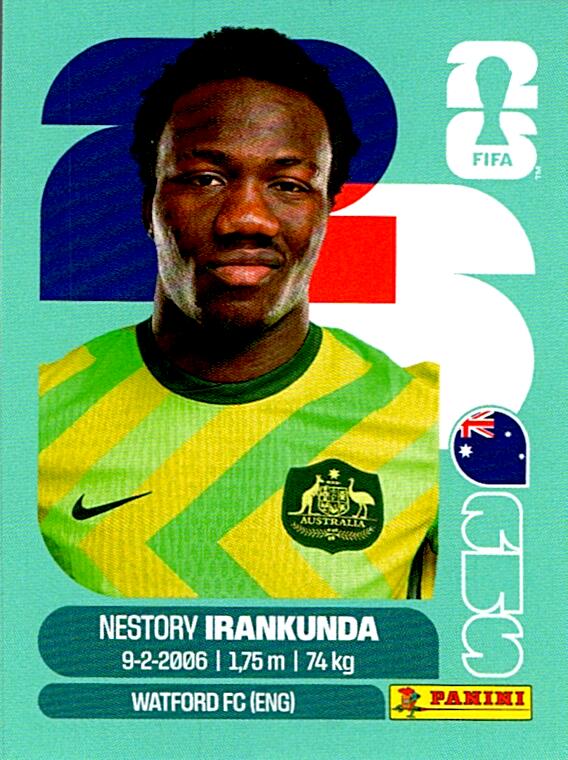 STICKERS FIFA WORLD CUP 2026 NESTORY IRANKUNDA NºAUS 19
