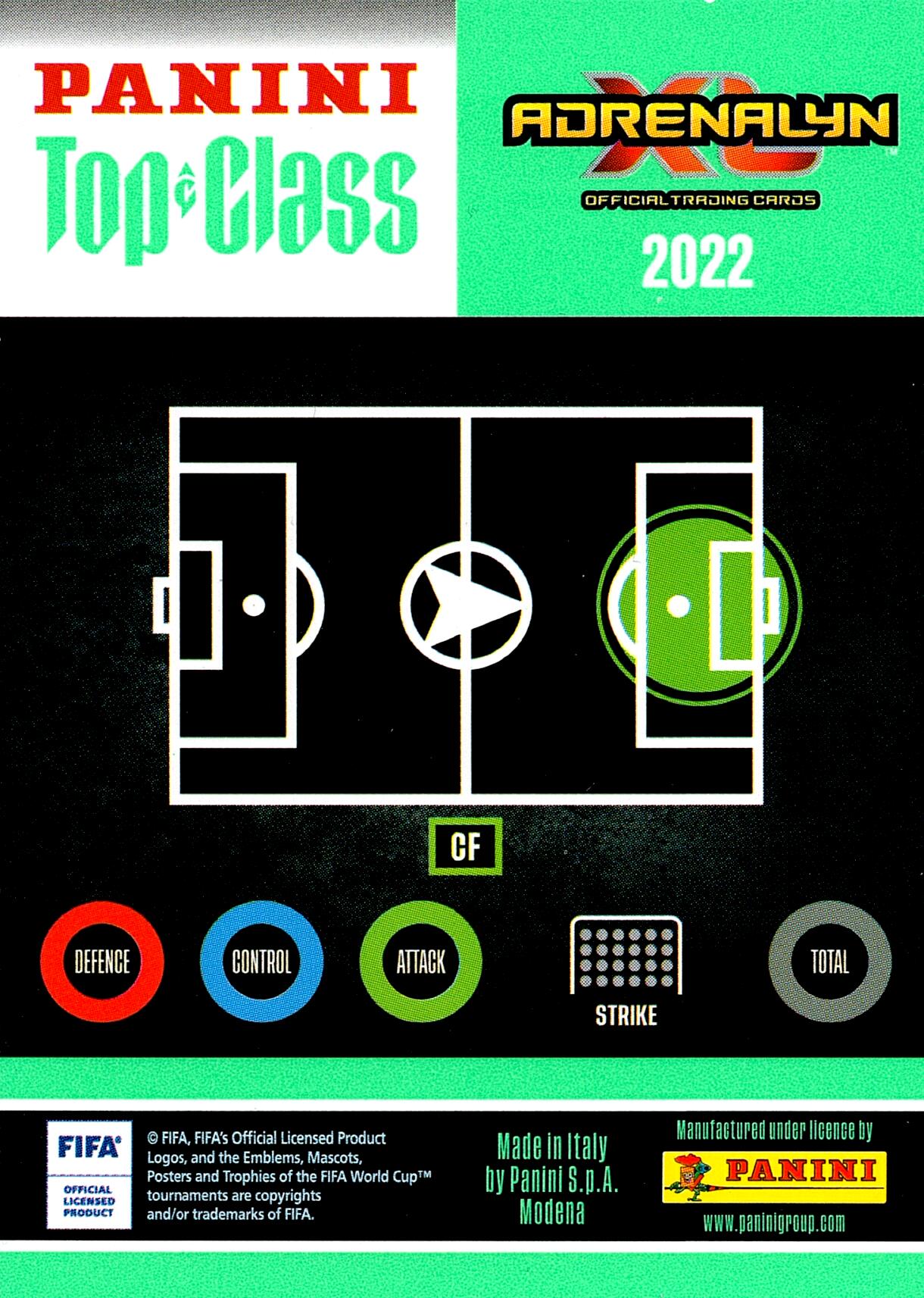 PANINI TOP CLASS 2022 BENZEMA Nº324