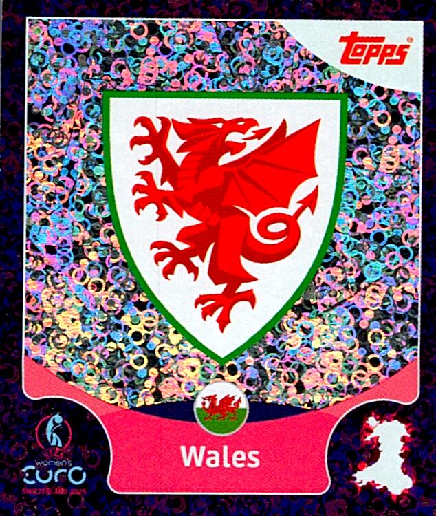 TOPPS WOMEN´S EURO SWITZERLAND 2025 ESCUDO WALES Nº20