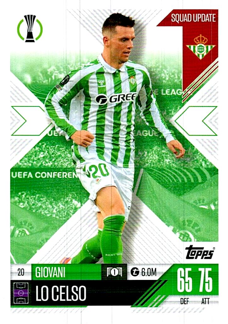 Match Attax Extra 2025 Giovani Lo Celso nº20