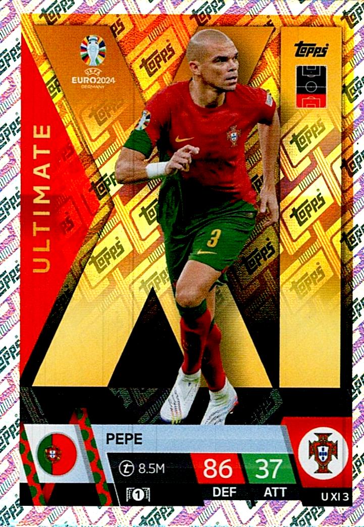 TOPPS MATCH ATTAX UEFA EURO 2024 PEPE ULTIMATE XI NºU XI3