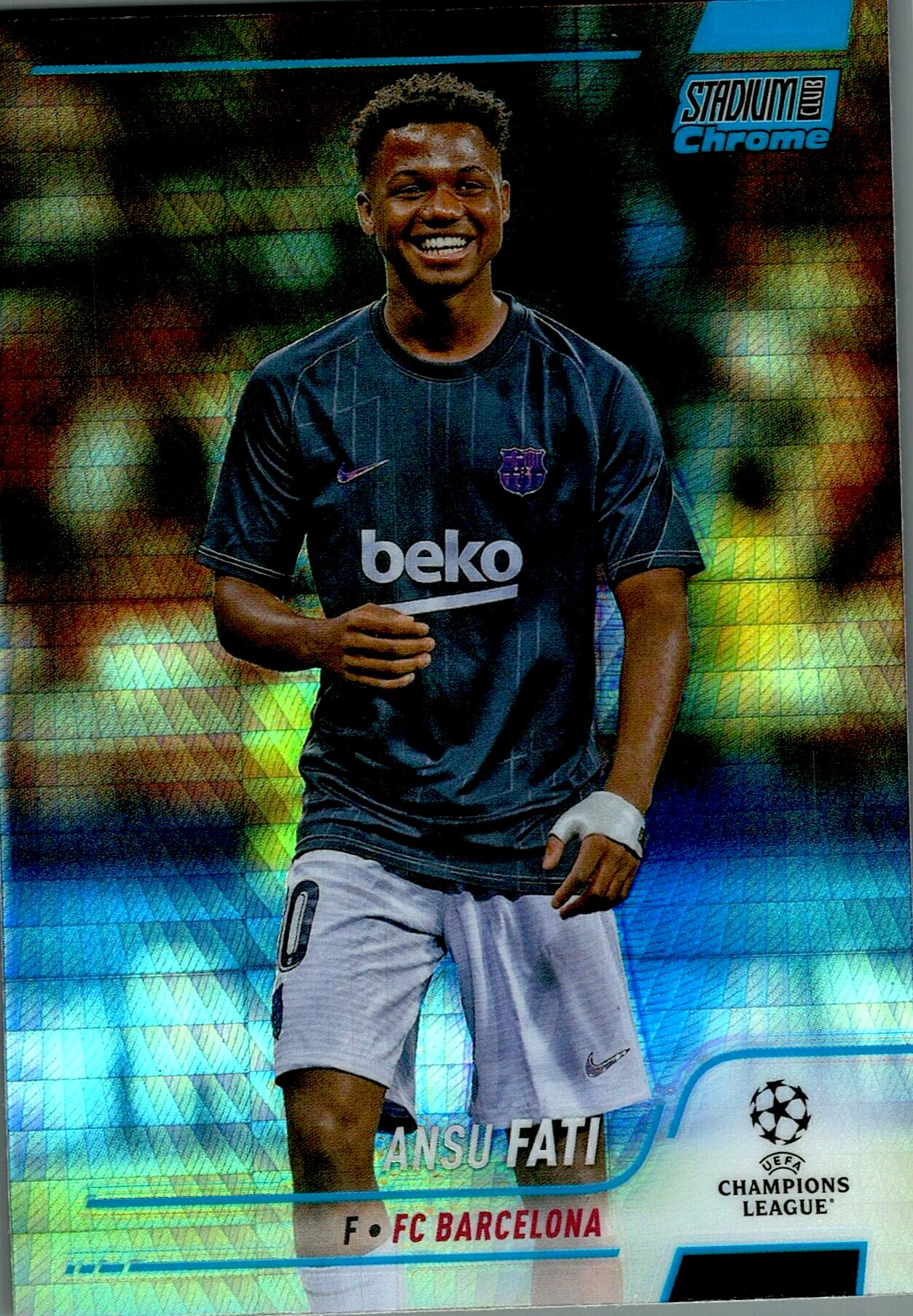 TOPPS STADIUM CHROME 2021/2022 ANSU FATI AQUA Nº73
