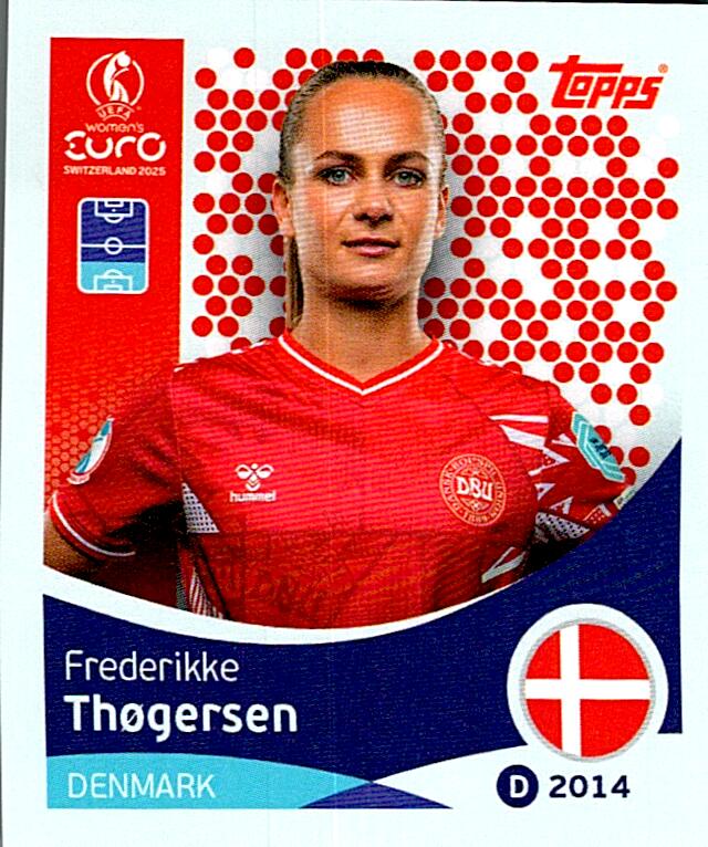 TOPPS WOMEN´S EURO SWITZERLAND 2025 FREDERIKKE THOGERSEN Nº208
