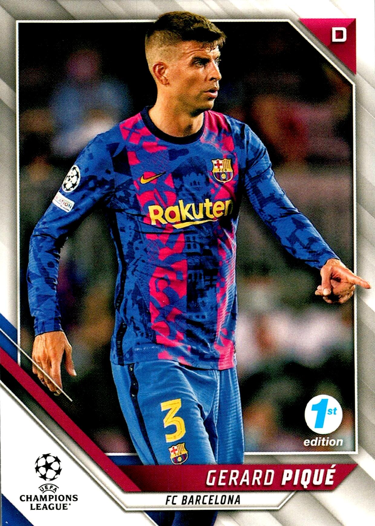 TOPPS UEFA CHAMPIONS LEAGUE 2021/2022 GERARD PIQUÉ Nº174 1ST