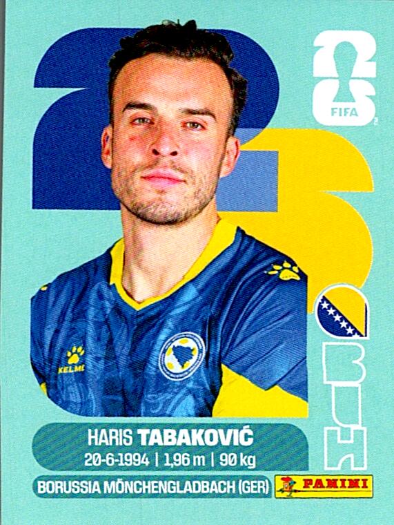 STICKERS FIFA WORLD CUP 2026 HARIS TABAKOVIC NºBIH 20