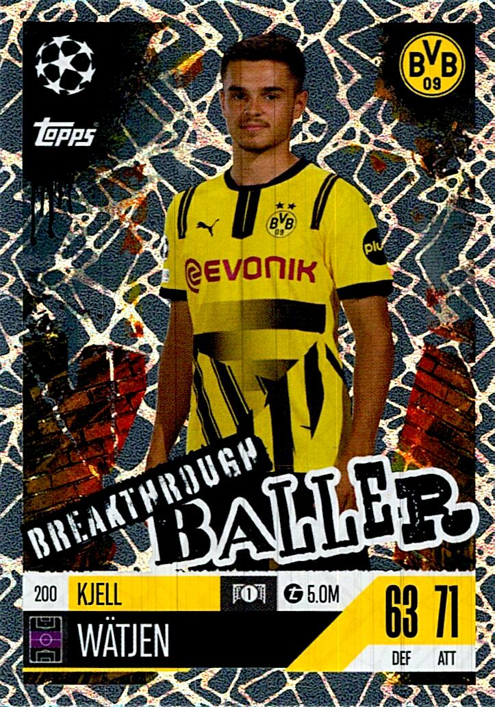 Match Attax Extra 2025 Kjell Wätjen Breakthrough Baller nº200