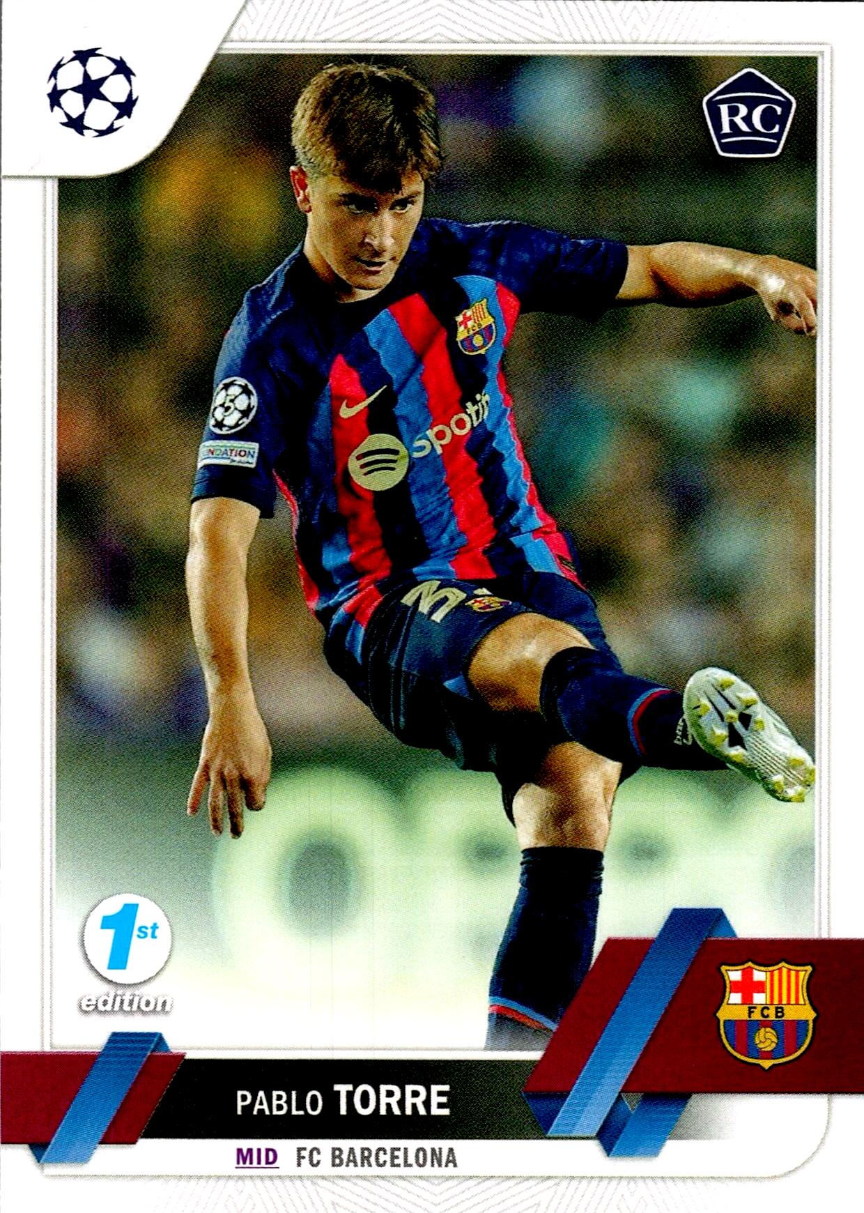 TOPPS UEFA CHAMPIONS LEAGUE 2022/2023 PABLO TORRE Nº32 ROOKIE 1ST