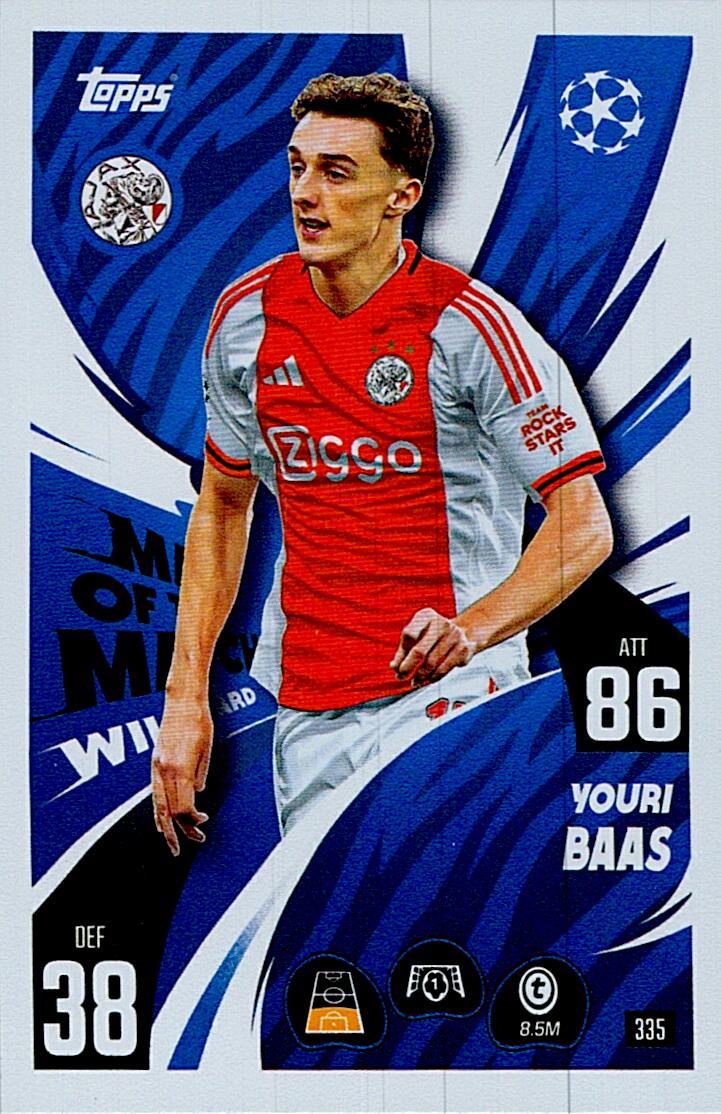 MATCH ATTAX CHAMPIONS LEAGUE 2025/2026 BAAS MAN OF THE MATCH Nº335