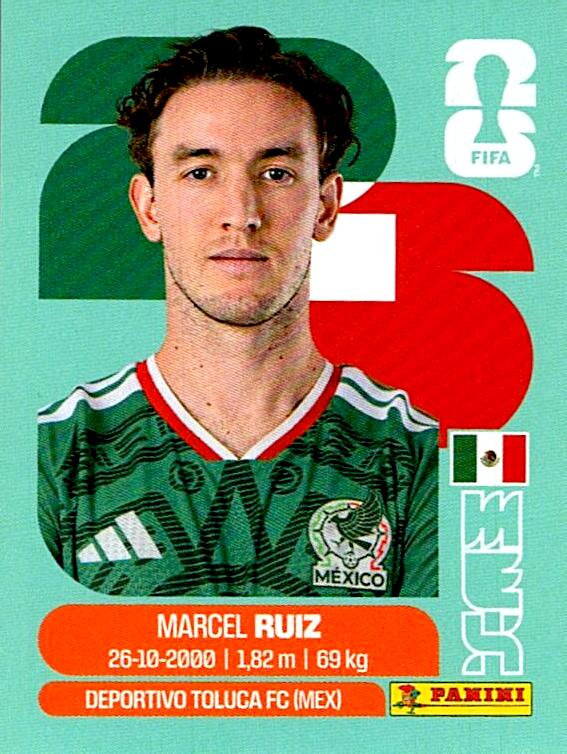 STICKERS FIFA WORLD CUP 2026 MARCEL RUIZ NºMEX 12