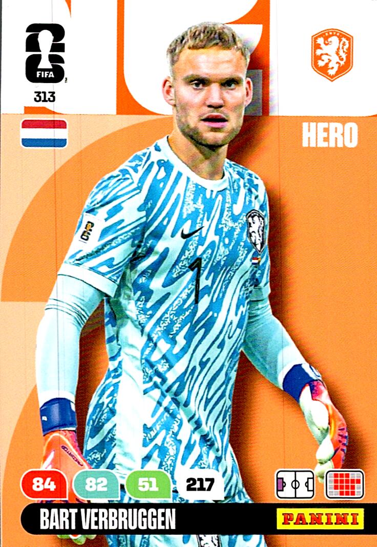 ADRENALYN WORLD CUP 2026 BART VERBRUGGEN NETHERLAND Nº313