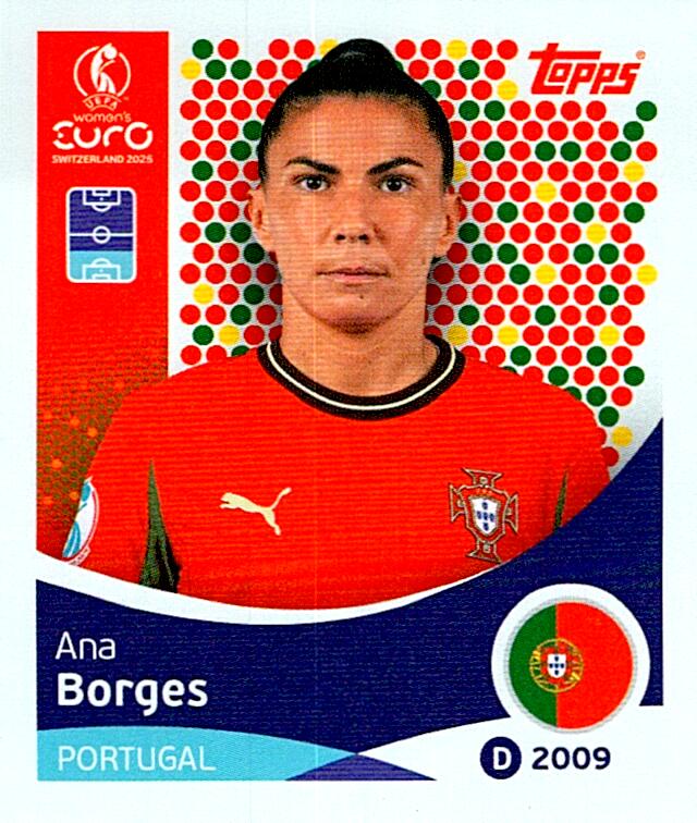 TOPPS WOMEN´S EURO SWITZERLAND 2025 ANA BORGES Nº112