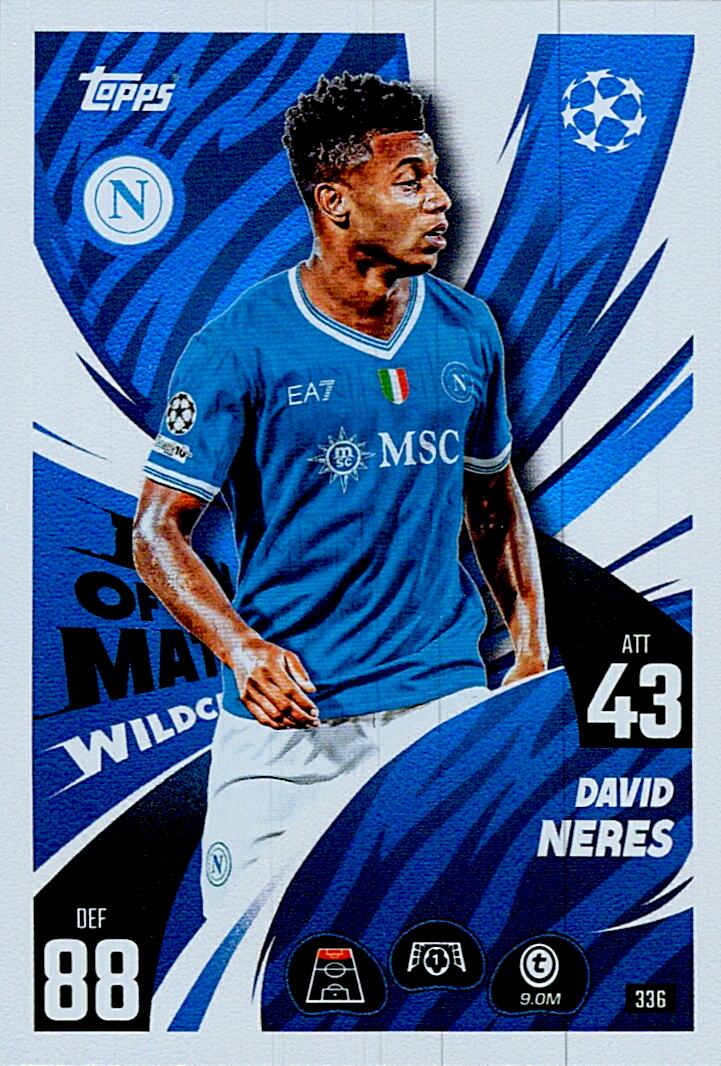 MATCH ATTAX CHAMPIONS LEAGUE 2025/2026 DAVID NERES MAN OF THE MATCH Nº336