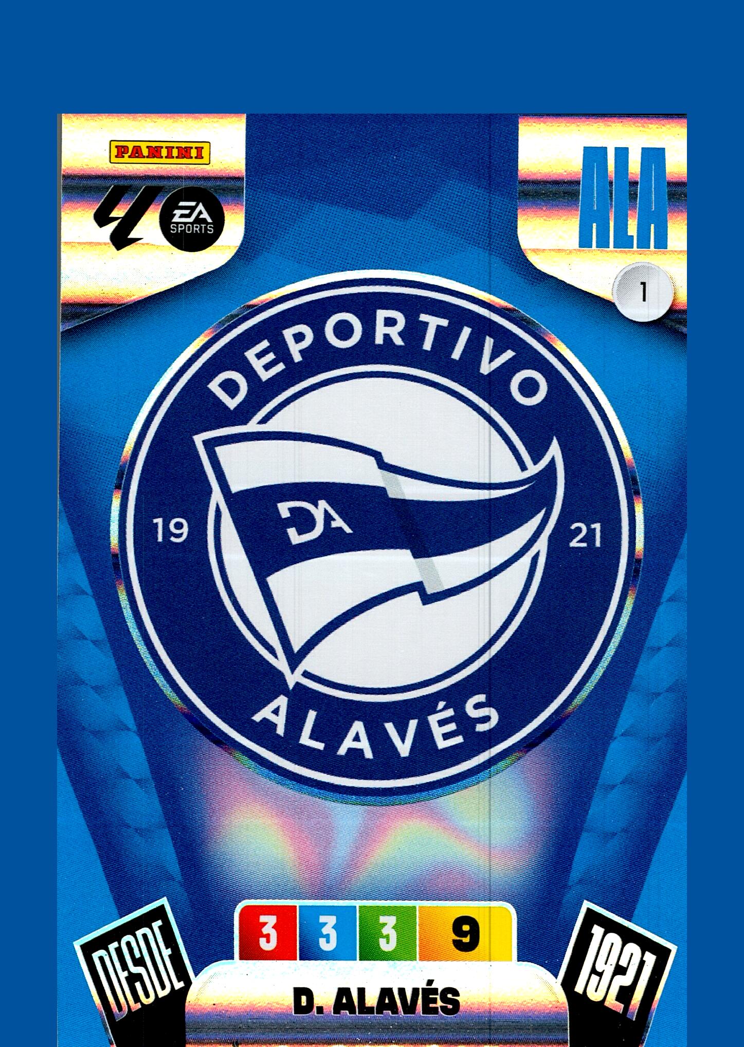 ADRENALYN LA LIGA 2025/2026 ESCUDO D. ALAVES Nº1