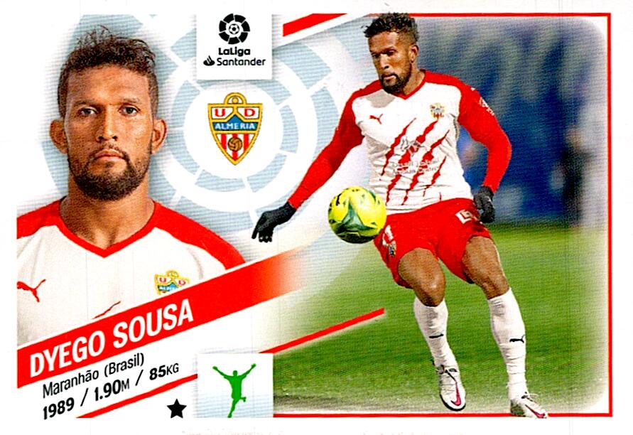 Cromo Liga Este 2022/2023 DYEGO SOUSA ALMERIA Nº20