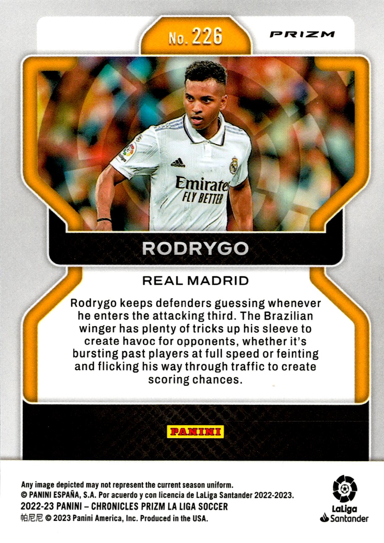 PANINI CHRONICLES LA LIGA 2022/2023 RODRYGO RED PARALLEL Nº226