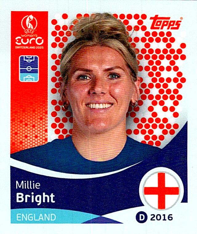 TOPPS WOMEN´S EURO SWITZERLAND 2025 MILLIE BRIGHT Nº257