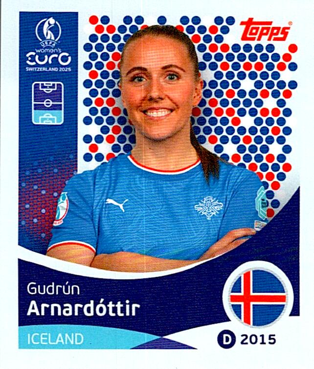 TOPPS WOMEN´S EURO SWITZERLAND 2025 GUDRÚN ARNARDÓTTIR Nº65