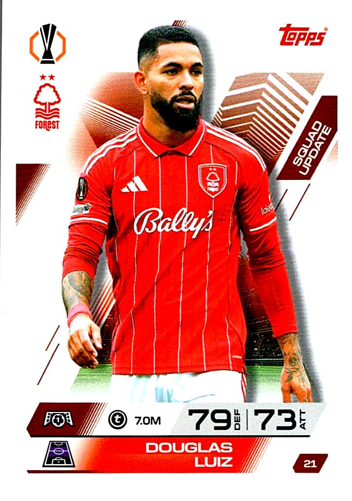 TOPPS MATCH ATTAX EXTRA 2025/26 DOUGLAS LUIZ Nº21