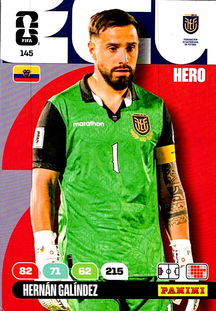 ADRENALYN WORLD CUP 2026 HERNAN GALINDEZ ECUADOR Nº145