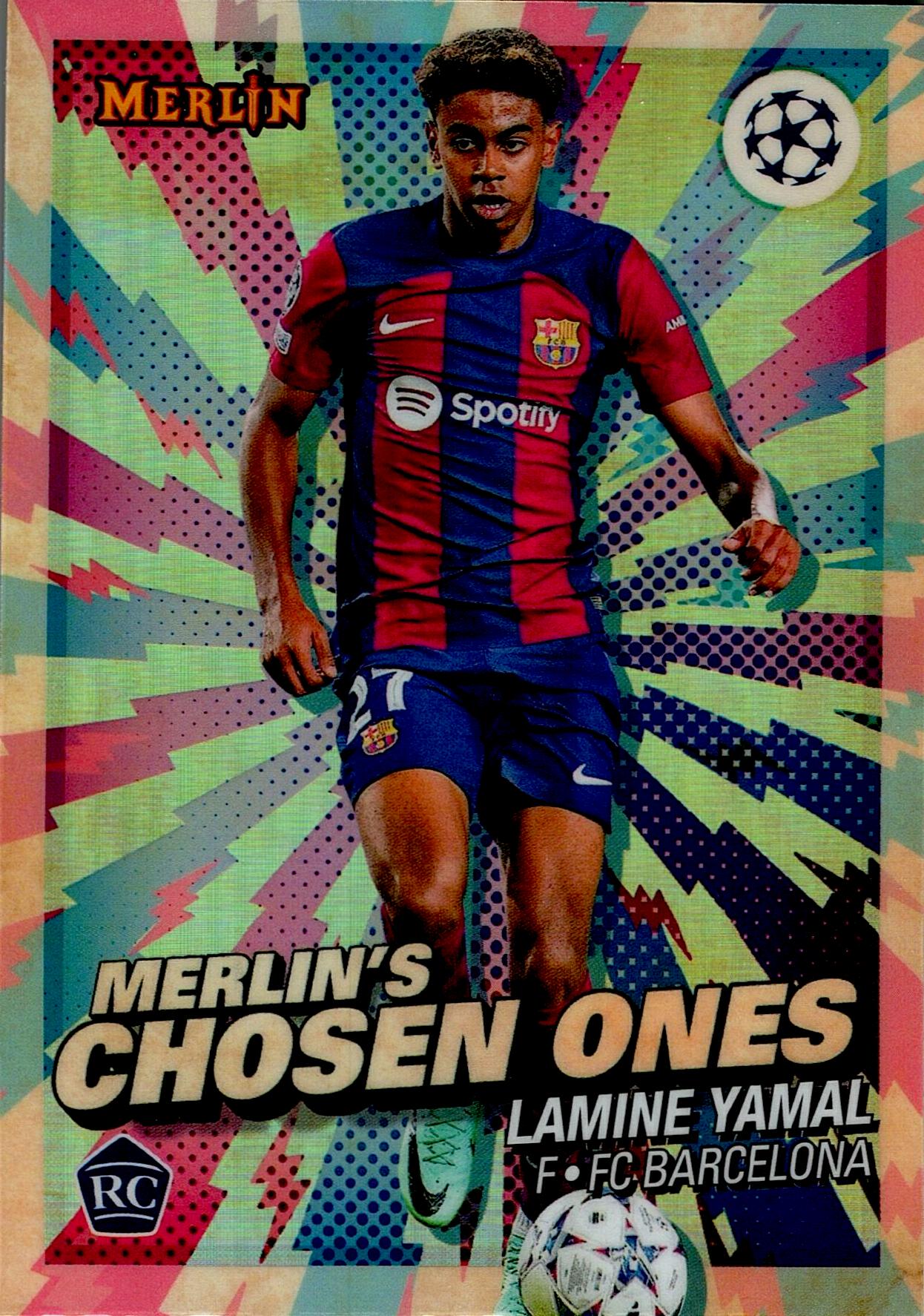 TOPPS MERLIN 2023/2024 LAMINE YAMAL MERLIN´S CHOSEN ONES NºMC-1 ROOKIE