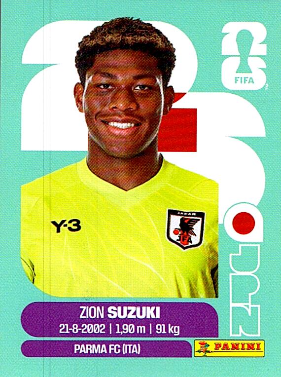 STICKERS FIFA WORLD CUP 2026 ZION SUZUKI NºJPN 2