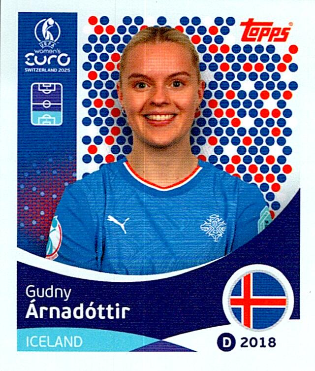 TOPPS WOMEN´S EURO SWITZERLAND 2025 GUDNY ARNADÓTTIR Nº66