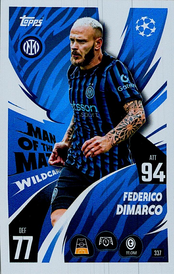 MATCH ATTAX CHAMPIONS LEAGUE 2025/2026 DIMARCO MAN OF THE MATCH Nº337