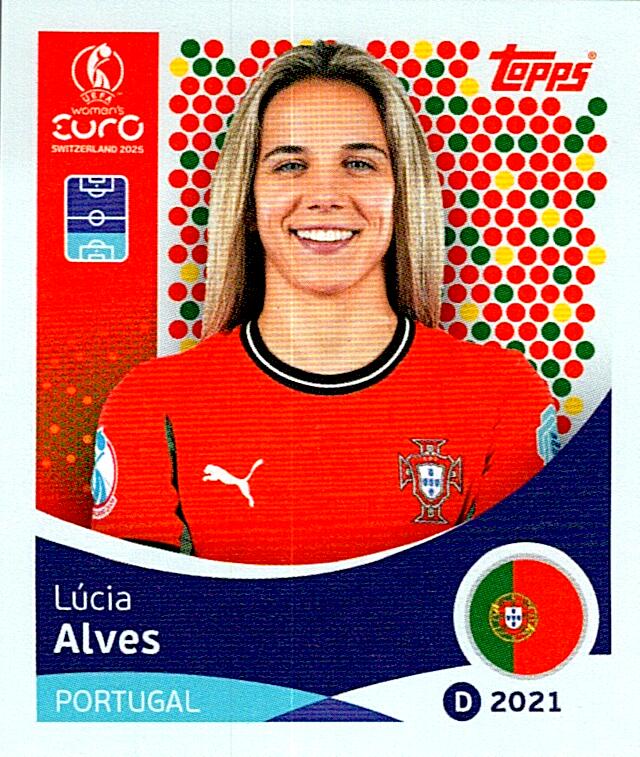 TOPPS WOMEN´S EURO SWITZERLAND 2025 LÚCIA ALVES Nº114