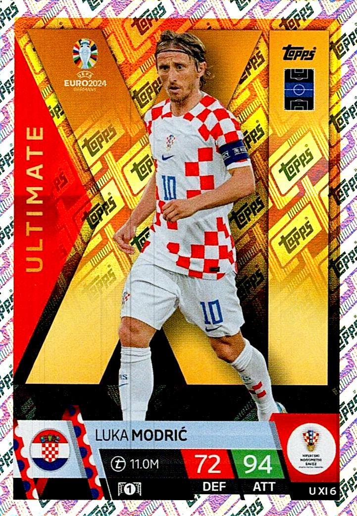 TOPPS MATCH ATTAX UEFA EURO 2024 LUKA MODRIC ULTIMATE XI NºU XI6