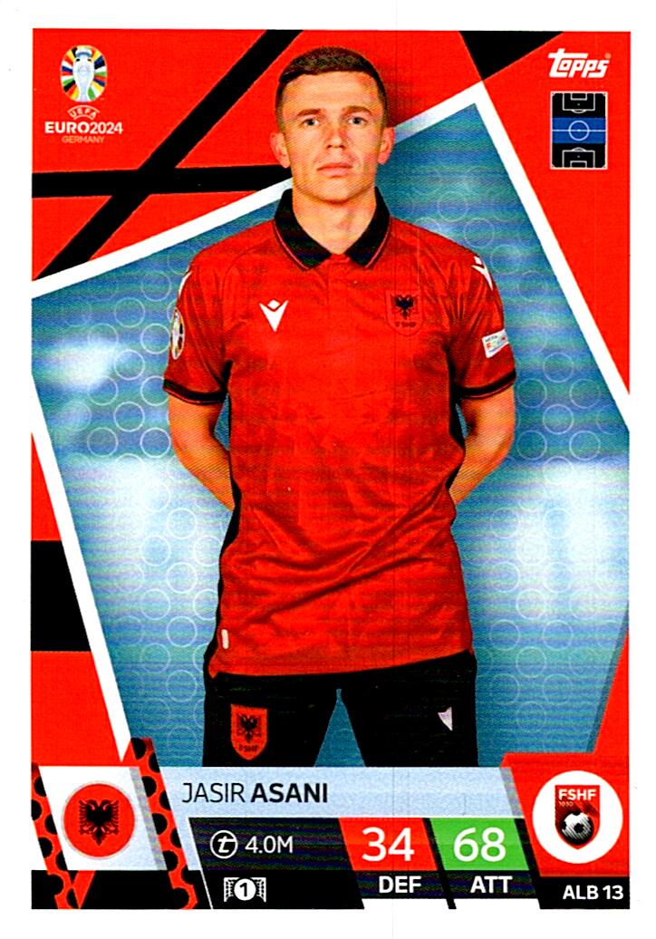 TOPPS MATCH ATTAX UEFA EURO 2024 JASIR ASANI ALBANIA NºALB13