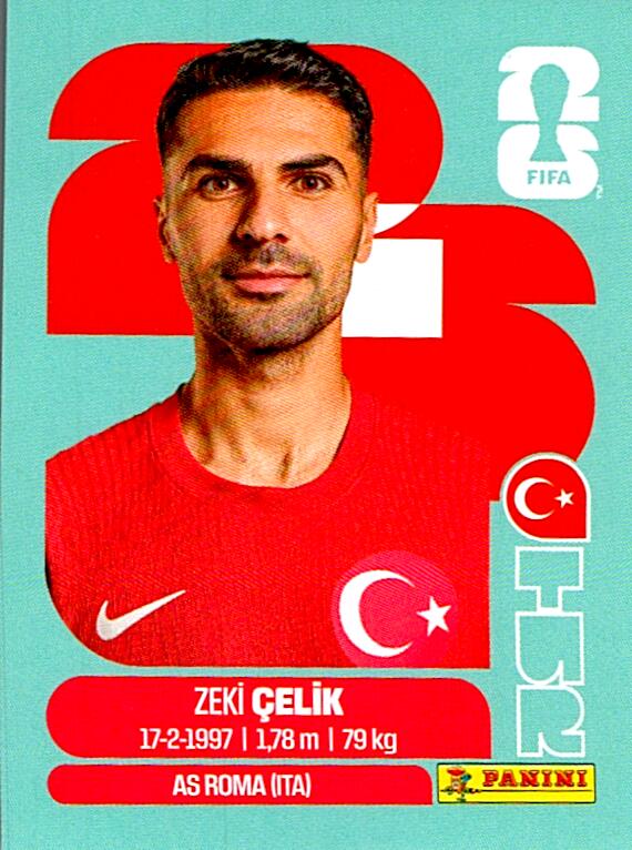 STICKERS FIFA WORLD CUP 2026 ZEKI CELIK NºTUR 4