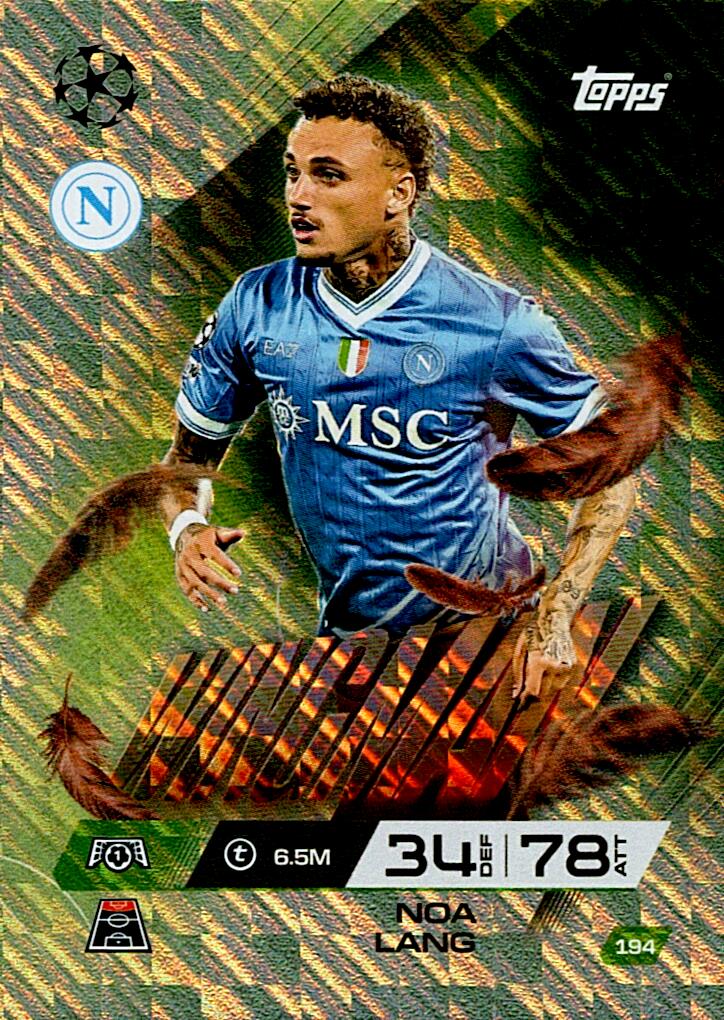 TOPPS MATCH ATTAX EXTRA 2025/26 NOA LANG WINGMAN Nº194