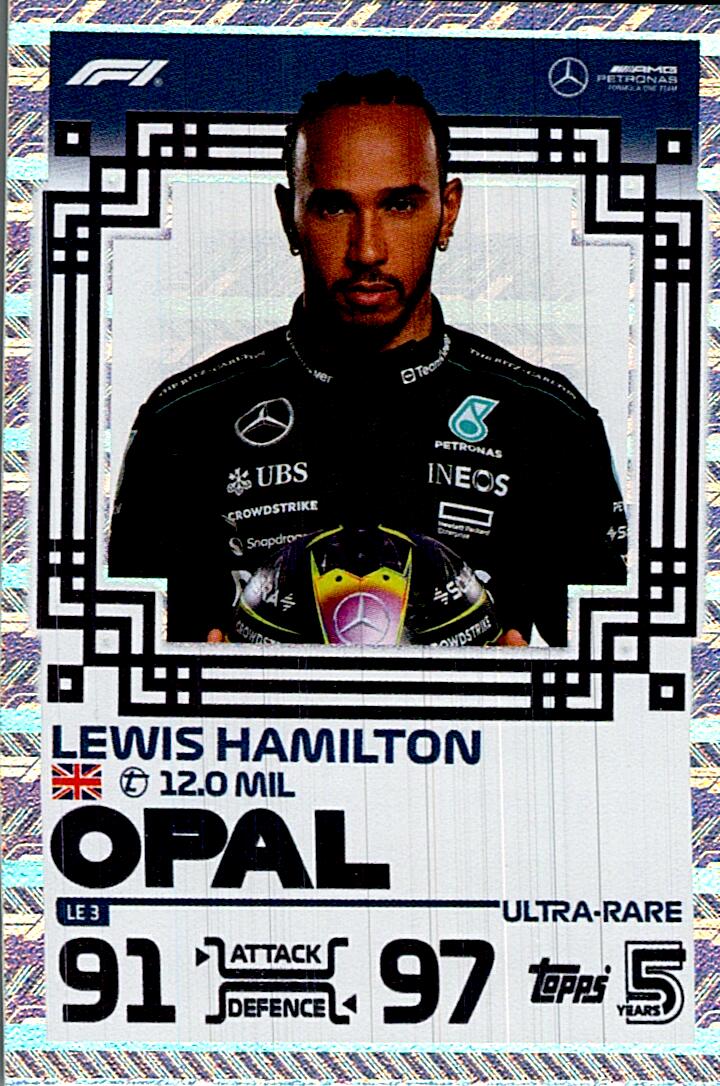 TOPPS TURBO ATTAX 2024 LEWIS HAMILTON OPAL LE3