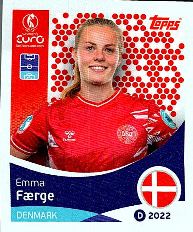 TOPPS WOMEN´S EURO SWITZERLAND 2025 EMMA FAERGE Nº211