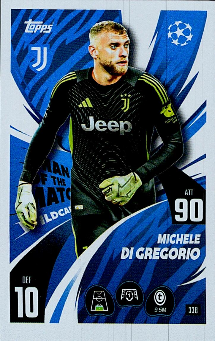 MATCH ATTAX CHAMPIONS LEAGUE 2025/2026 DI GREGORIO MAN OF THE MATCH Nº338