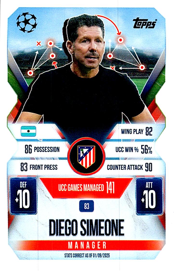 TOPPS MATCH ATTAX EXTRA 2025/26 DIEGO SIMEONE Nº83