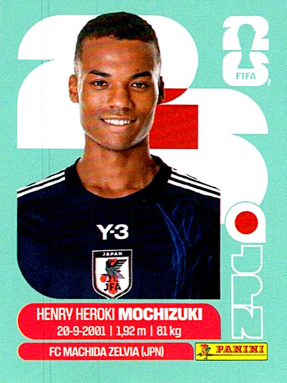 STICKERS FIFA WORLD CUP 2026 HENRY HEROKI MOCHIZUKI NºJPN 3