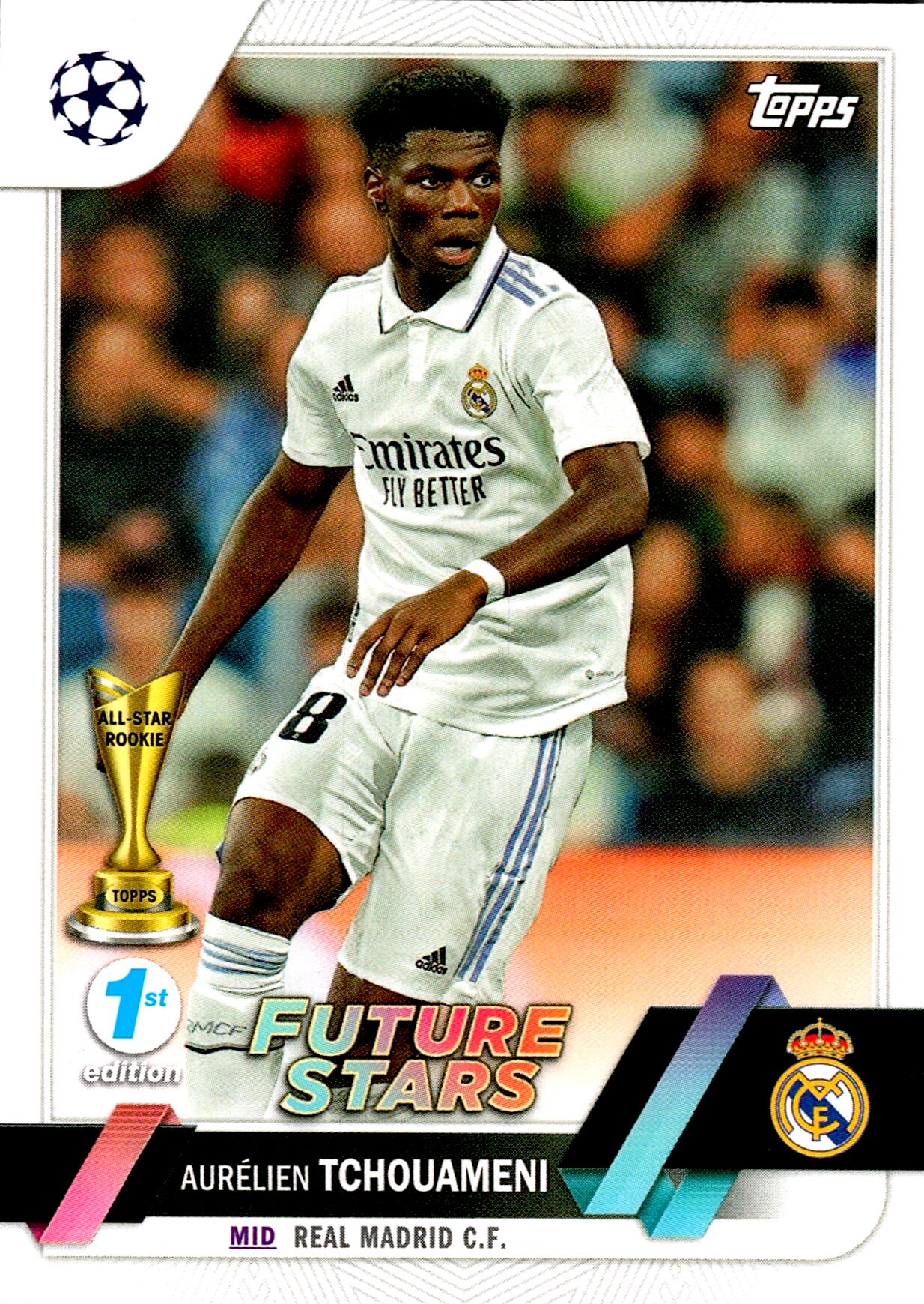 TOPPS UEFA CHAMPIONS LEAGUE 2022/2023 TCHOUAMENI Nº124 FUTURE STARS 1ST EDITION