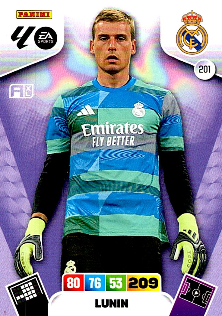 ADRENALYN LA LIGA 2025/2026 LUNIN REAL MADRID Nº201