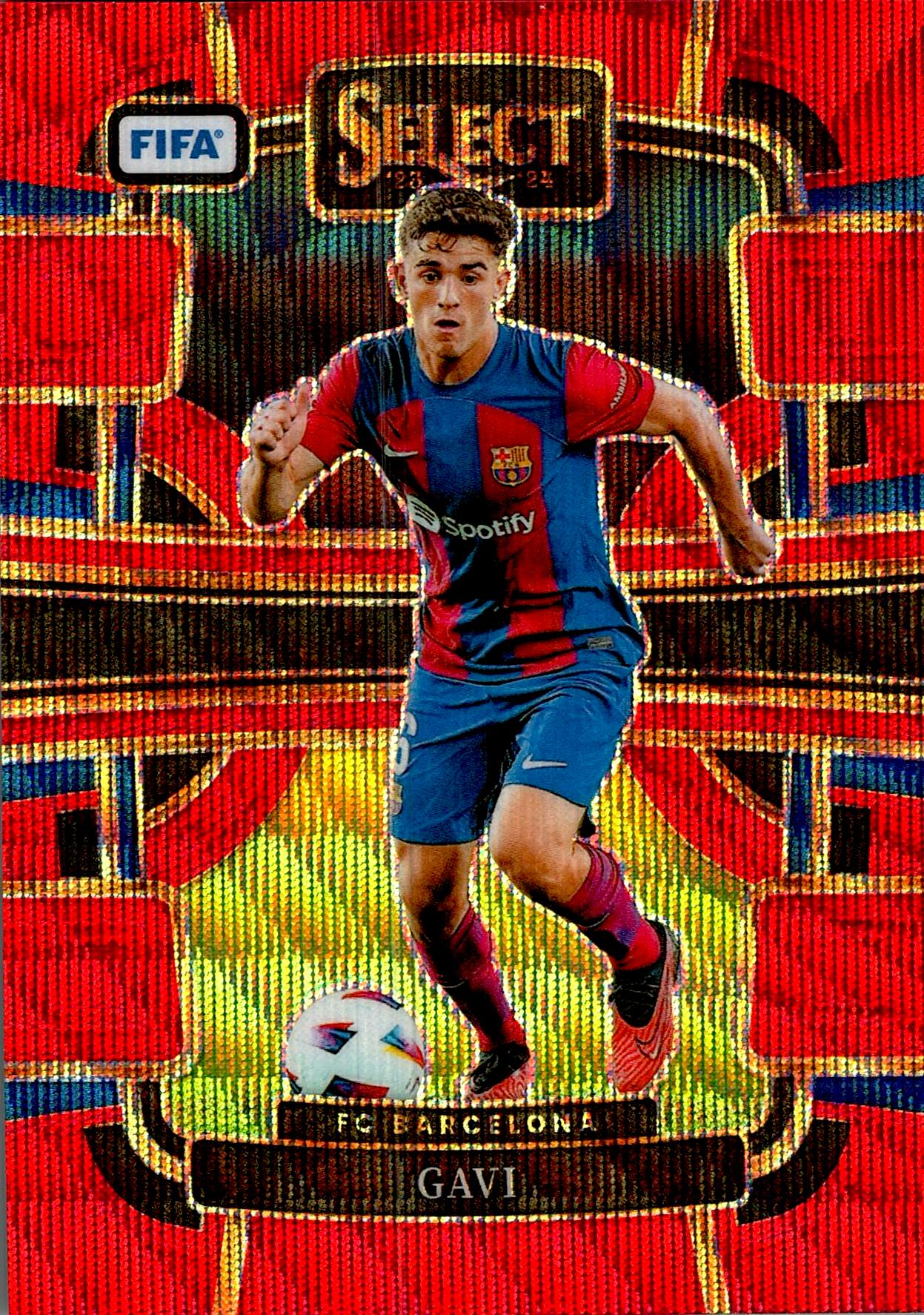 PANINI SELECT FIFA 2023/2024 GAVI RED WAVE Nº24 NUMERADA /149