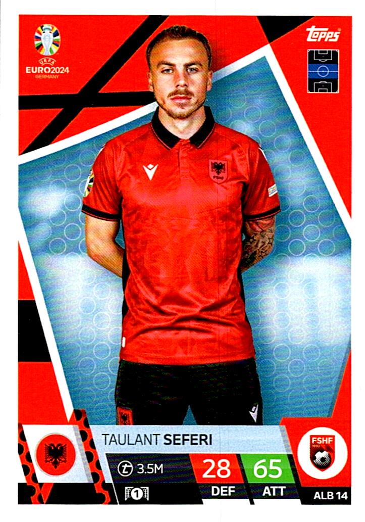 TOPPS MATCH ATTAX UEFA EURO 2024 TAULANT SEFERI ALBANIA NºALB14