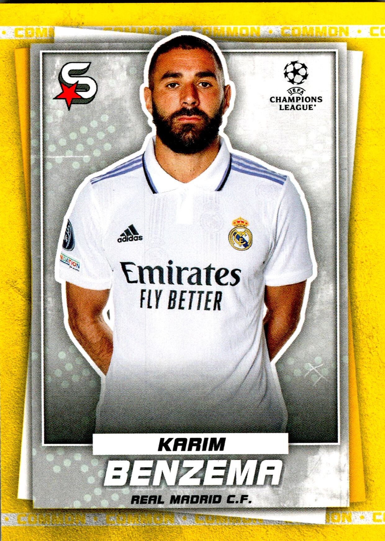 TOPPS SUPERSTARS UCL 2021/2022 BENZEMA Nº46 YELLOW