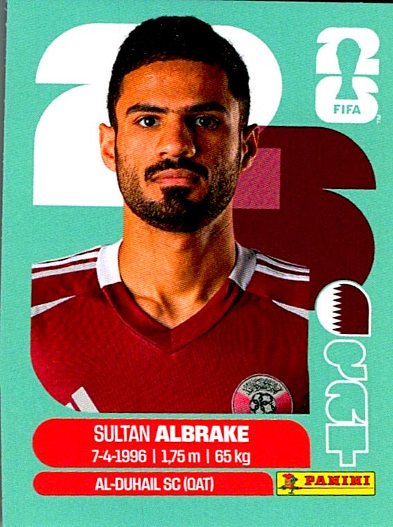 STICKERS FIFA WORLD CUP 2026 SULTAN ALBRAKE NºQAT 3