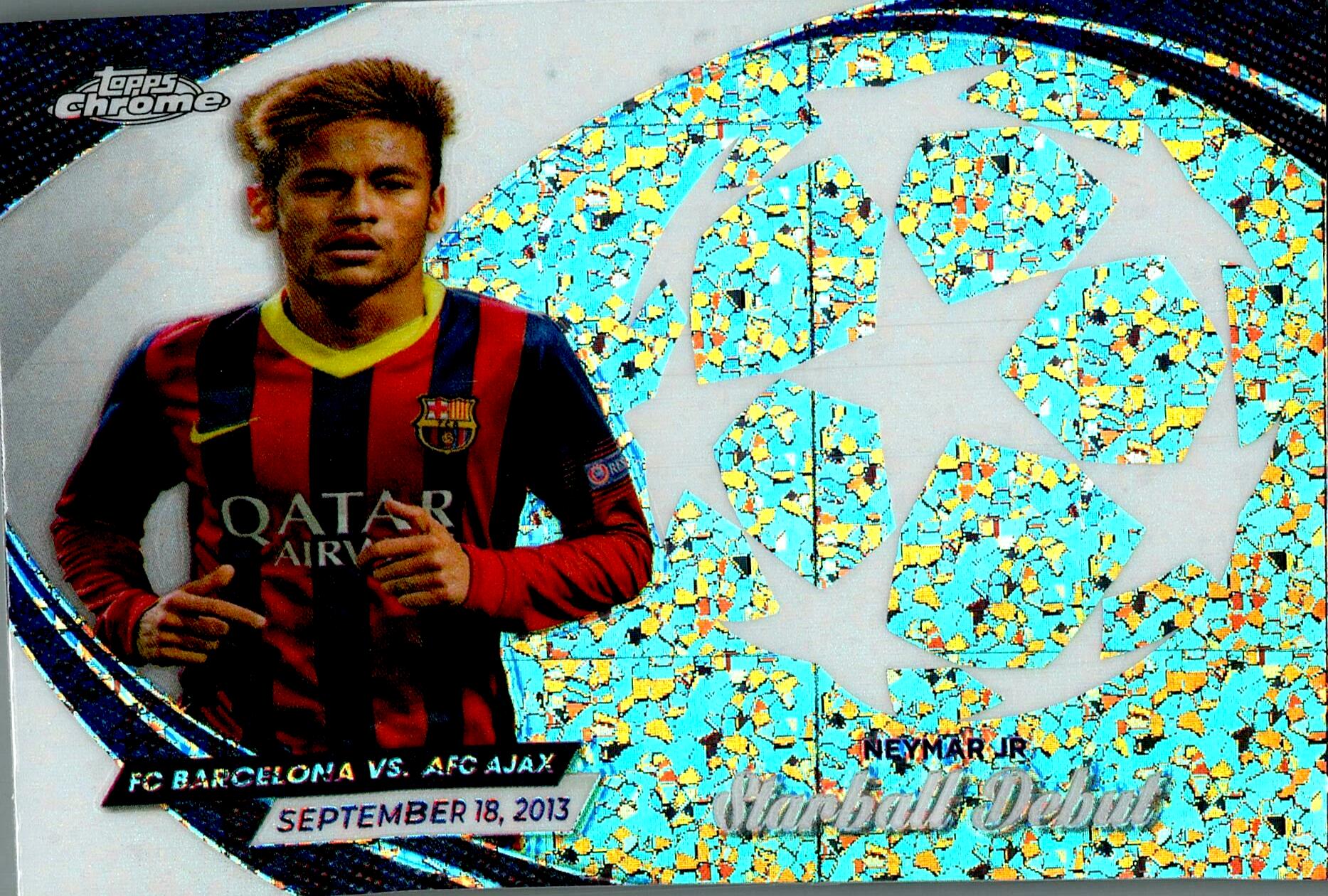 TOPPS CHROME UCL 2023/2024 NEYMAR JR STARBALL DEBUT NºSD-8