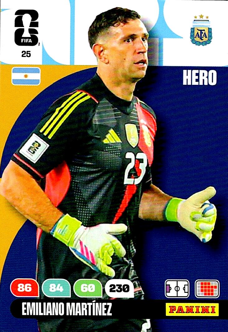 ADRENALYN WORLD CUP 2026 EMILIANO MARTINEZ ARGENTINA Nº25