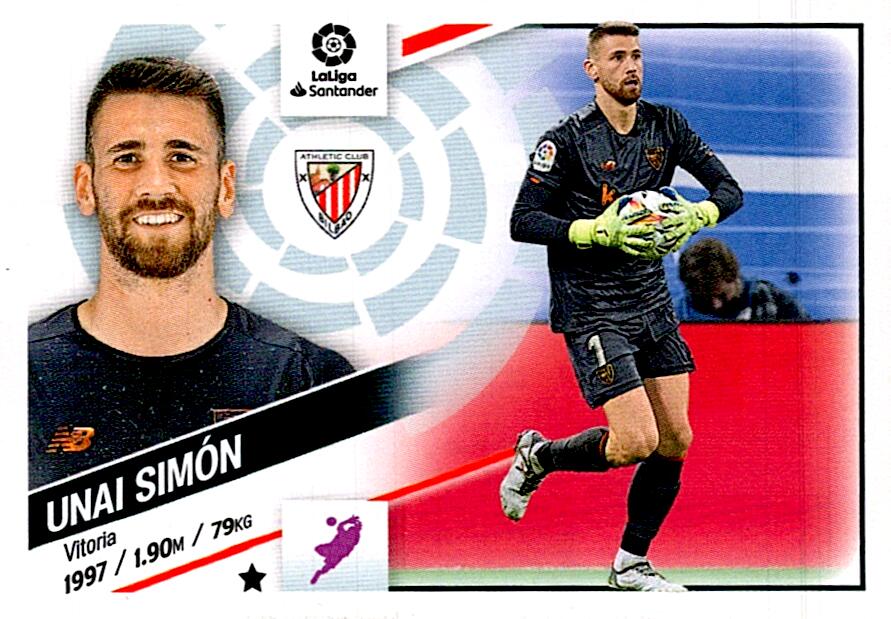 Cromo Liga Este 2022/2023 UNAI SIMON ATHLETIC CLUB Nº3