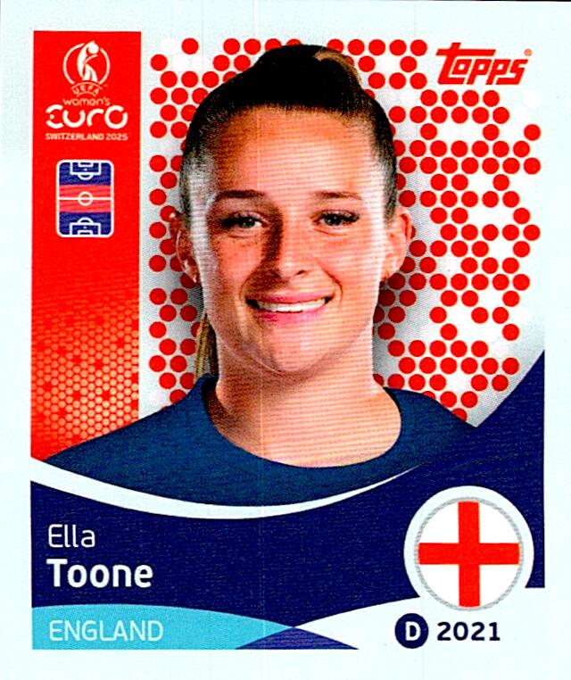 TOPPS WOMEN´S EURO SWITZERLAND 2025 ELLA TOONE Nº260