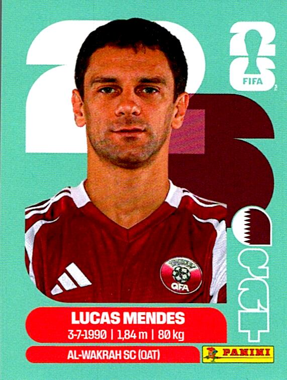 STICKERS FIFA WORLD CUP 2026 LUCAS MENDES NºQAT 4